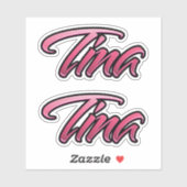 Tina faded pink Aufkleber Sticker Stickerset (Blatt)