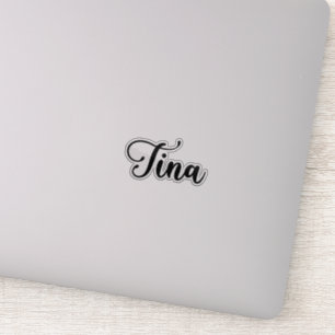 Tina Name - Handgeschriebene Kalligrafie Aufkleber