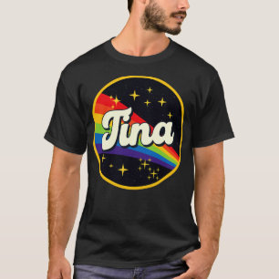 Tina Regenbogen im Weltraum im Vintage-Stil T-Shirt