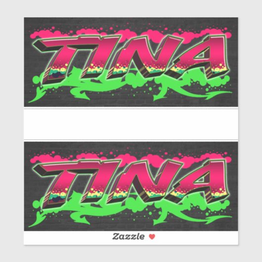 Tina Vorname Name Graffiti Aufkleber Sticker (Blatt)