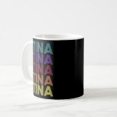 Tina Vorname Tina Name Familienname Nachname Nachn Kaffeetasse (Vorderseite Links)