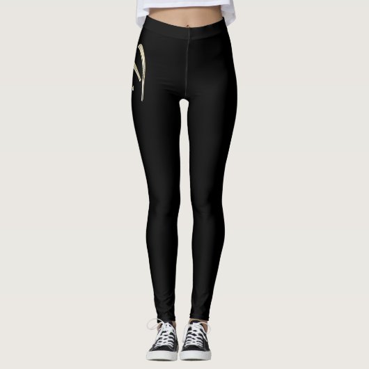 Tina white gold Handwriting Hose Leggings (Vorderseite)