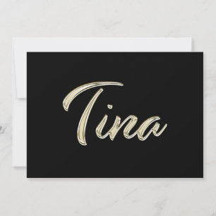Tina white gold Handwriting Karte