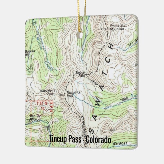 Tincup Pass Colorado Topo Keramikornament (Links)