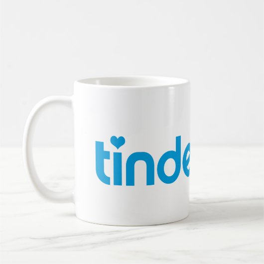 Tinderfella mit großem Text Kaffeetasse (Links)