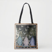 TINDR'S BEES All-Over-Print Schulter-Tasche Tasche (Vorderseite)