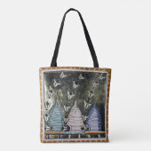 TINDR'S BEES All-Over-Print Schulter-Tasche Tasche (Rückseite)
