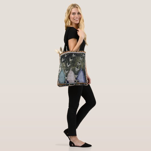 TINDR'S BEES All-Over-Print Schulter-Tasche Tasche (Am Model)