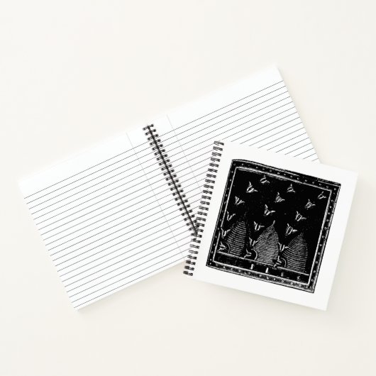 Tindr's Bees Square Notebook Notizblock (Innenseite)