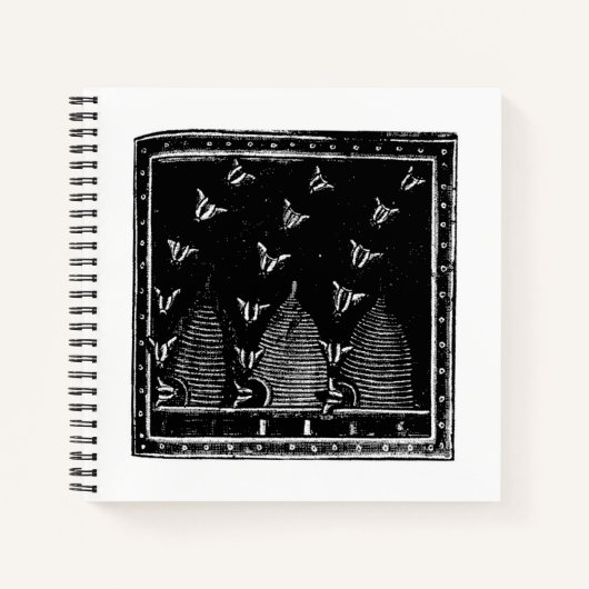 Tindr's Bees Square Notebook Notizblock (Vorderseite)