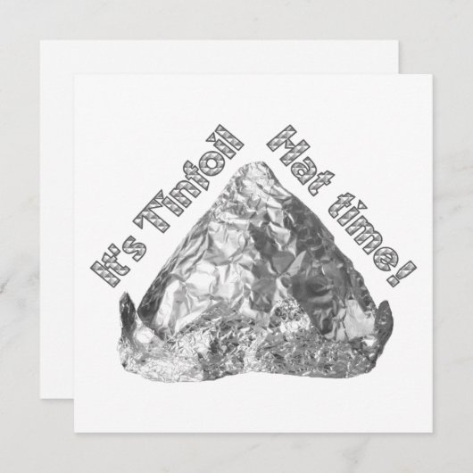 Tinfoil Hat Time Einladung (Vorne/Hinten)