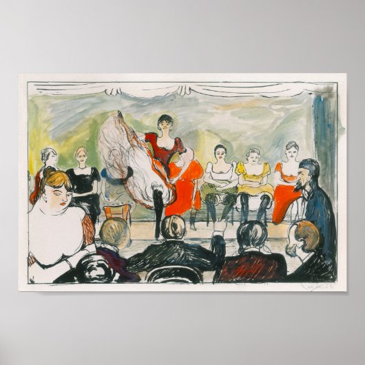 Tingletangle (1895) von Edvard Munch. Poster (Vorne)