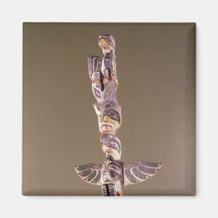 Tinglit Vogel-Clan-Totempfahl Magnet