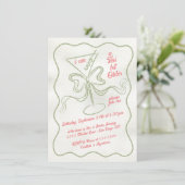 Tini Bit älter Martini Bow Funky Geburtstag Einladung (Stehend Vorderseite)