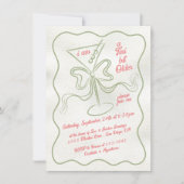 Tini Bit älter Martini Bow Funky Geburtstag Einladung (Vorderseite)