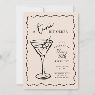 Tini Bit Ältere 30. Geburtstags-Party Einladung