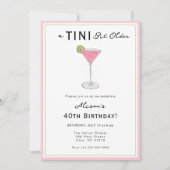 TINI-Bit ältere Cocktail Geburtstagsparty Einladun Einladung (Vorderseite)
