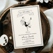 Tini Bit Ältere Cocktail Hand gezeichnet Einzigart Einladung