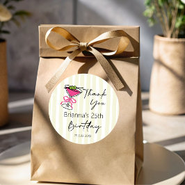 Tini-Bit ältere handrasierte Retro-Geburtstagsfavo Runder Aufkleber