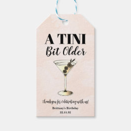 Tini Bit Ältere Minimal Martini Cocktail Geburtsta Geschenkanhänger