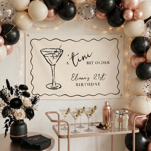Tini Bit Ältere Personalisierte Geburtstagsparty Banner