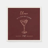 Tini Bit Ältere Personalisierte Geburtstagsparty Serviette (Vorderseite)