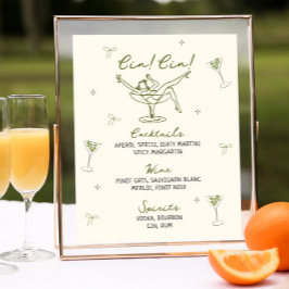 Tini Bit Ältere Quirky Hand Zeichnen Geburtstags-B Poster