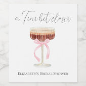 Tini Bit Closer Brautparty Weinetikett (Einzelnes Label)