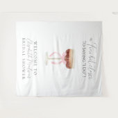 Tini Bit Closer Brautparty-Willkommensschild Wandteppich (Vorderseite (Horizontal))