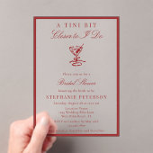 Tini Bit Closer To I Do Red Martini Bridal Shower Acryleinladungen (Insitu (Handheld))