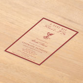 Tini Bit Closer To I Do Red Martini Bridal Shower Acryleinladungen (Ablage )