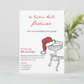 Tini Bit Festive Martini Weihnachtscocktail Party Einladung (Stehend Vorderseite)