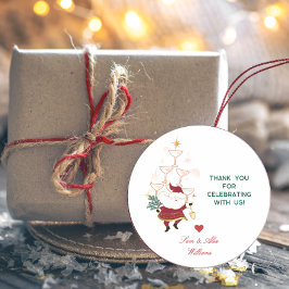 Tini Bit Merry Martini Büro Weihnachten Weihnachte Runder Aufkleber