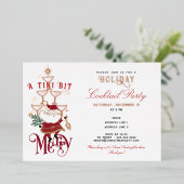 Tini Bit Merry Martini Büro Weihnachtscocktail Folieneinladung (Stehend vorne)