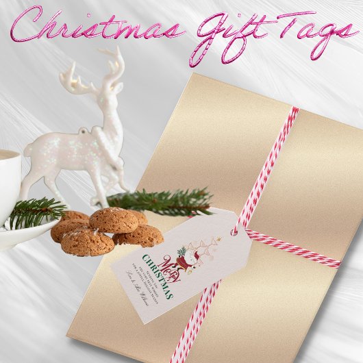 Tini Bit Merry Martini Office Christmas Santa Geschenkanhänger