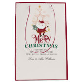 Tini Bit Merry Martini Office Christmas Santa Mittlere Geschenktüte (Vorderseite)