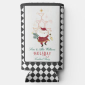 Tini Bit Merry Martini Office Christmas Santa Selters Dosenkühler (Rückseite)