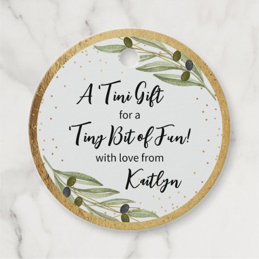 Tini Bit Of Fun Martini Soirée Geschenkanhänger (Vorderseite)