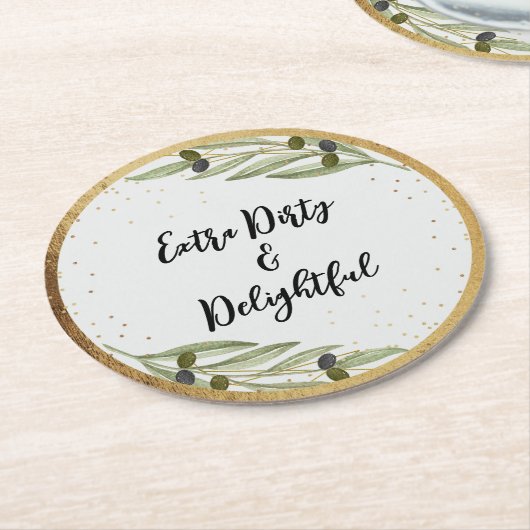 Tini Bit Of Fun Martini Soirée Runder Pappuntersetzer (Angewinkelt)