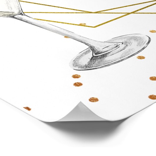 Tini Bit Of Fun Martini Soirée Welcome Sign Poster (Ecke)