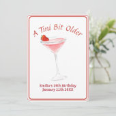 Tini Bit Older - Berry Drink Thema Einladung (Stehend Vorderseite)