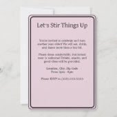 Tini Bit Older - Boots & Drink Thema Einladung (Rückseite)