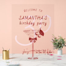 Tini Bit Older Bow Cherry Martini Geburtstag Willk