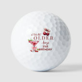 Tini Bit Older Cherry Martini 21st Birthday Favor Golfball (Vorderseite)