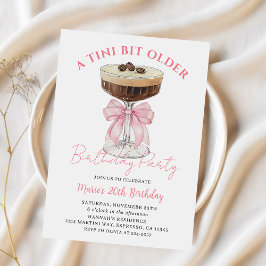 Tini Bit Older Chic Espresso Martini Geburtstag Einladung