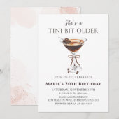 Tini Bit Older Chic Espresso Martini Geburtstag Einladung (Vorne/Hinten)