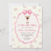Tini Bit Older Chic Martini Coquette Geburtstag Einladung (Vorderseite)