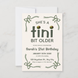 Tini Bit Older Dirty Martini Geburtstag Einladung