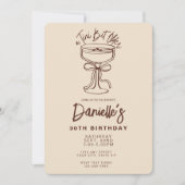 Tini Bit Older Espresso Martini 30. Geburtstag Einladung (Vorderseite)