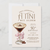 Tini Bit Older Espresso Martini 50. Geburtstag Einladung (Vorderseite)